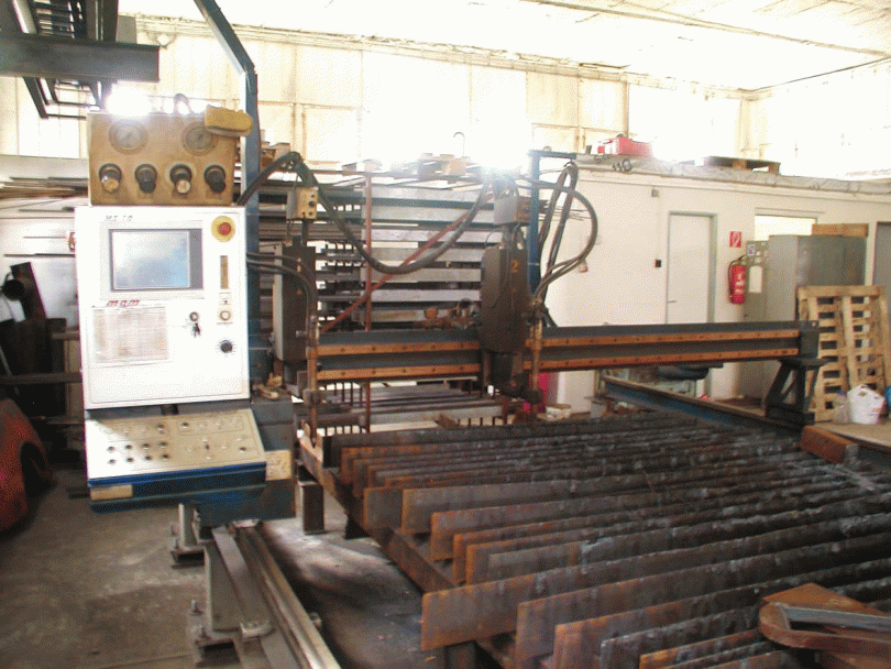 Použitý CNC Páliaci stroj autogén, dva horáky, rozmer prac. stola 2000x6000 m, typ Cortina S 3100