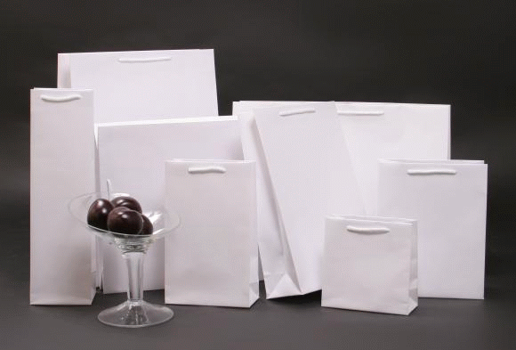 Biela taška - lesklé lamino