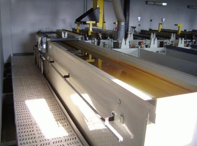 Oplachové vany s převážecími vozíky