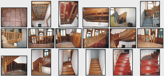 Vnitřní povrchy a schodiště