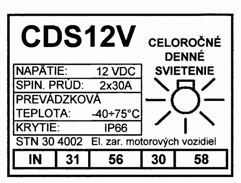 CDS12V-celodenné svietenie pre osobné autá