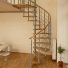 JAP 200 - Kombinované schodisko s kruhovým pôdorysom určené do interiéru