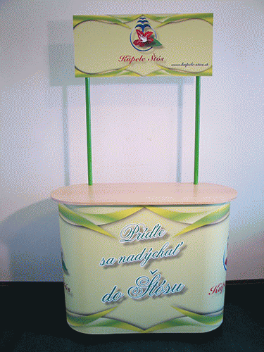 Prezentačný stolík LUX s plnofarebnou grafikou