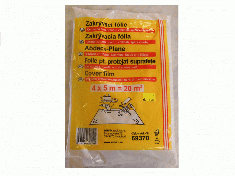 Zakrývacia Mikroténová plachta 4 x 5 m