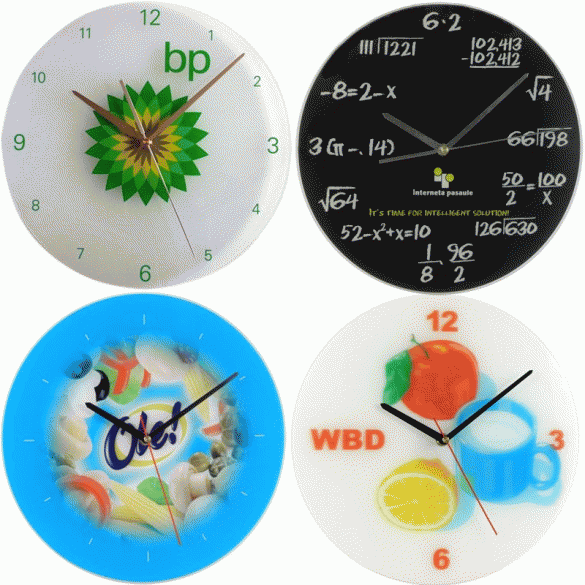 Reklamné hodiny s vlastnou potlačou