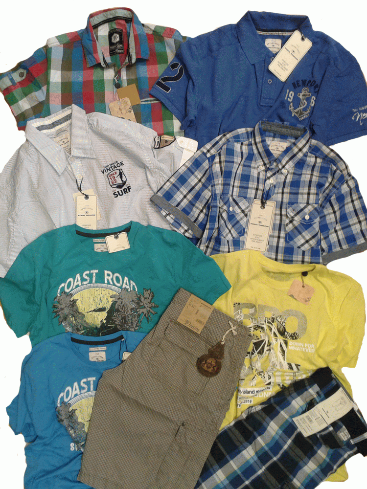 Veľkoobchod pánske tričká, košele, šortky, tričká Tom Tailor