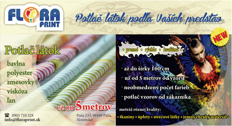 Potlač metráže - bavlna , bavlna: polyester 