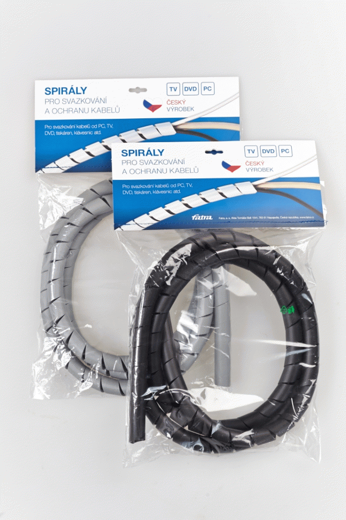 Svazkovací spirály pro svazkování a ochranu kabelů - obchodní balení 