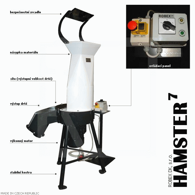 Drtič polyuretanu (Molitanu) a polystyrenu HAMSTER 7