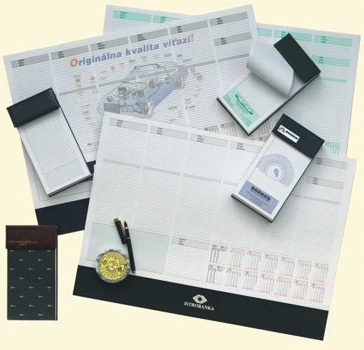 Stolový veľkoplošný záznamníkový kalendár