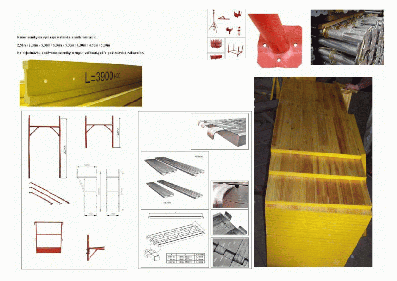 Stavebné stojky, debnenie, lešenie