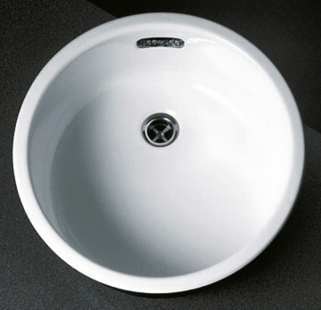 Smaltované dřezy  - Kruhový s přepadem