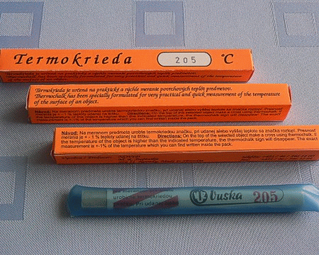 Termoindikátory vo forme termokried