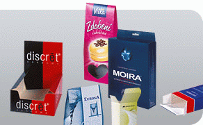 Krabičky z natírané skládačkové lepenky s ofsetovým tiskem