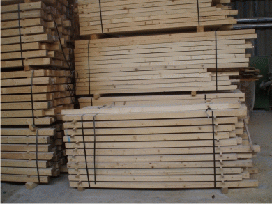 Sušené rezivo II.triedy: hranoly, strešné laty, drevené obklady