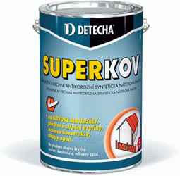SUPERKOV je jednovrstvá antikorozní syntetická nátěrová hmota
