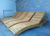 Lehátko Wellness z agátového dreva 3