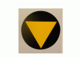 Piktogram samoepka 6 x 6 cm  pozor schod / schody / .