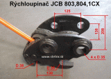 Rýchloupínač mechanický mini rýpadlo bager traktorbager JCB NEW HOLLAND