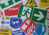 Bezpečnostné označenia / Samolepky Plast Hlinik 