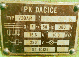 Vrtačka VS20 A/4 štvorča r.1990; PK Dačice 4