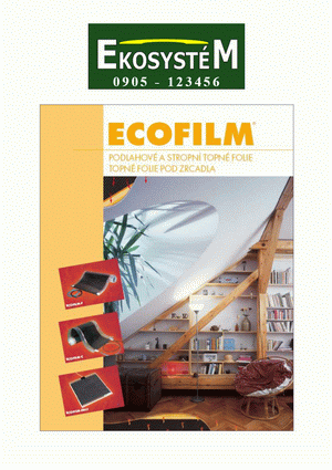 Podlahové a stropné topné fólie, topné fólie pod zrkadlá ECOFILM