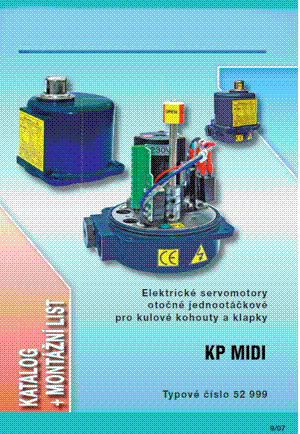 Katalog - Elektrické servomotory otočné jednootáčkové pro kulové kohouty a klapky - PK MIDI